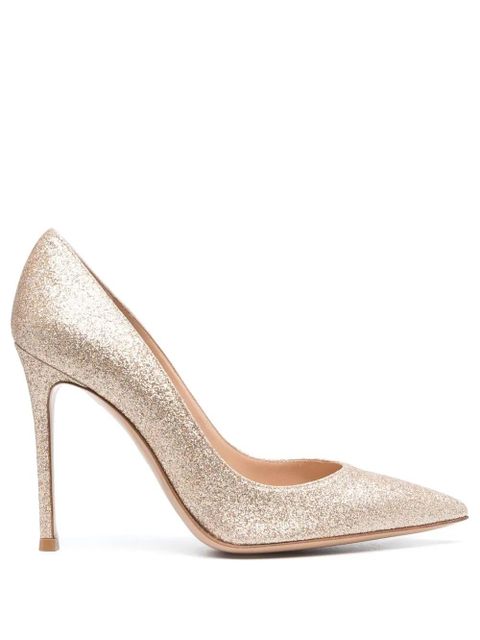 Gianvito Rossi Gianvito 105mm glitter pumps - Gold - zdjęcie produktu nr 1