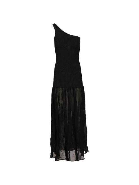 Hunza G Nancy Hybrid crinkle-effect maxi dress - Black - zdjęcie produktu nr 1