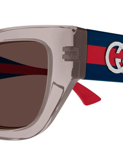 Gucci Eyewear Interlocking GG rectangle-frame sunglasses - Grey - zdjęcie produktu nr 2