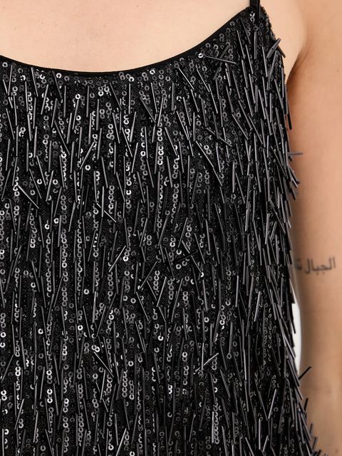 Twinset top damska kolor czarny z aplikacją 252TP2371