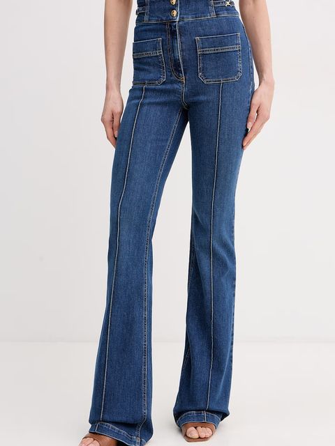 Elisabetta Franchi jeansy flare damskie - zdjęcie produktu nr 1