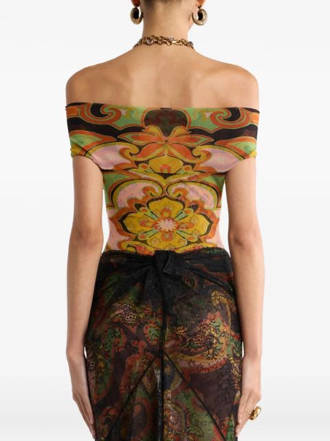 ETRO floral-print bodysuit - Green