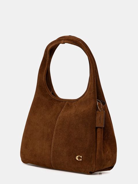 Coach torebka zamszowa Lana kolor brązowy CBZ96