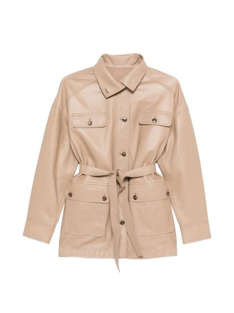 Yves Salomon buttoned belted jacket - Neutrals - zdjęcie produktu nr 1