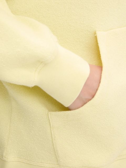 American Vintage bluza damska kolor żółty z kapturem gładka YTI03AE25