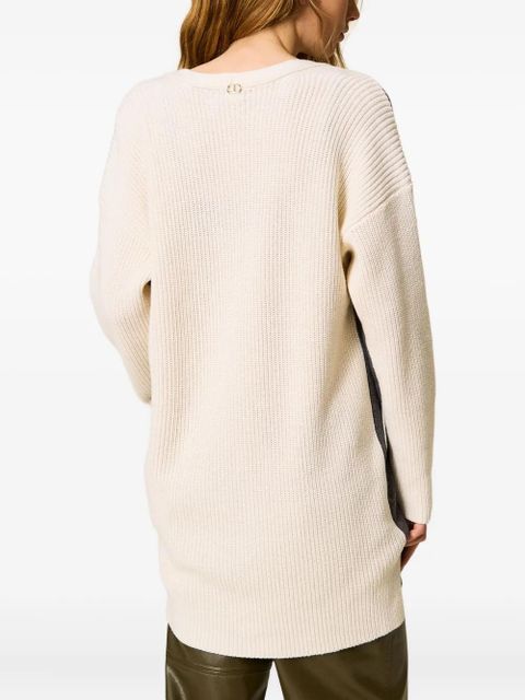 TWINSET colour-block cardigan - Grey