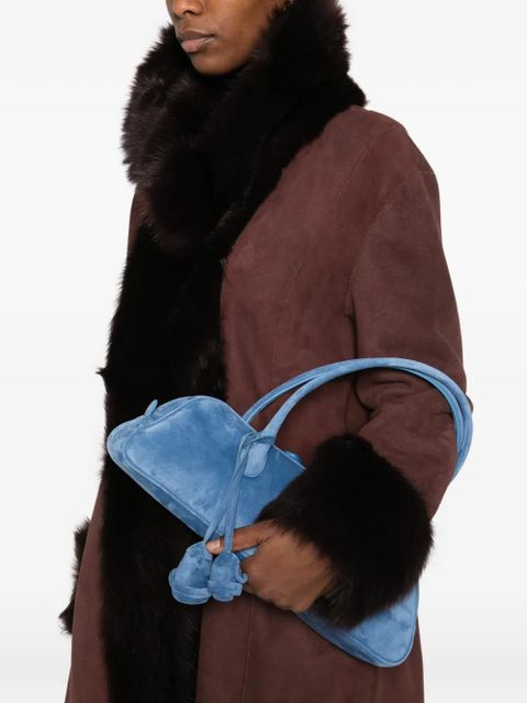 Magda Butrym Brigitte trapeze suede shoulder bag - Blue - zdjęcie produktu nr 2