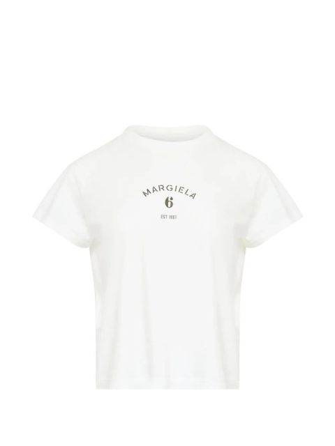 MM6 Maison Margiela crew-neck printed T-shirt - White - zdjęcie produktu nr 1