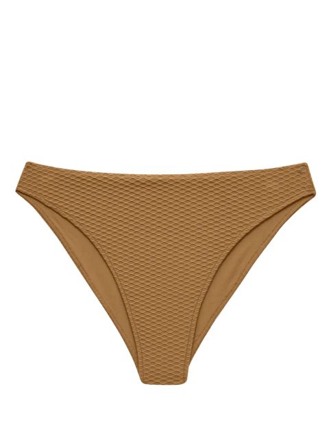 ANINE BING waffle-effect bikini bottoms - Brown