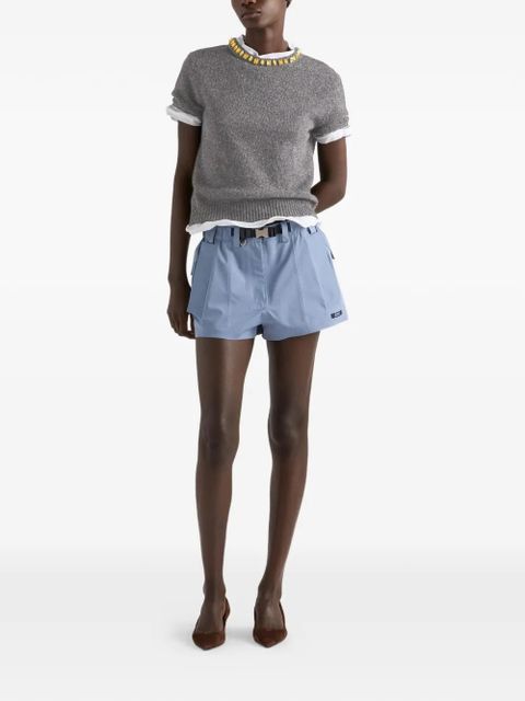 Prada belted shorts - Blue - zdjęcie produktu nr 2