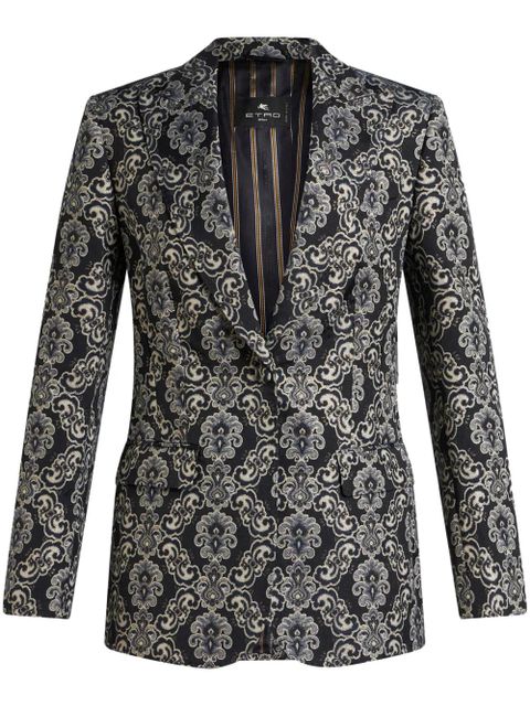 ETRO graphic-jacquard blazer - Black - zdjęcie produktu nr 1