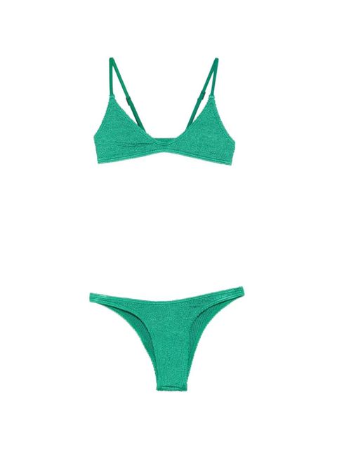 Bond-eye crinkle-texture bikini - Green - zdjęcie produktu nr 1