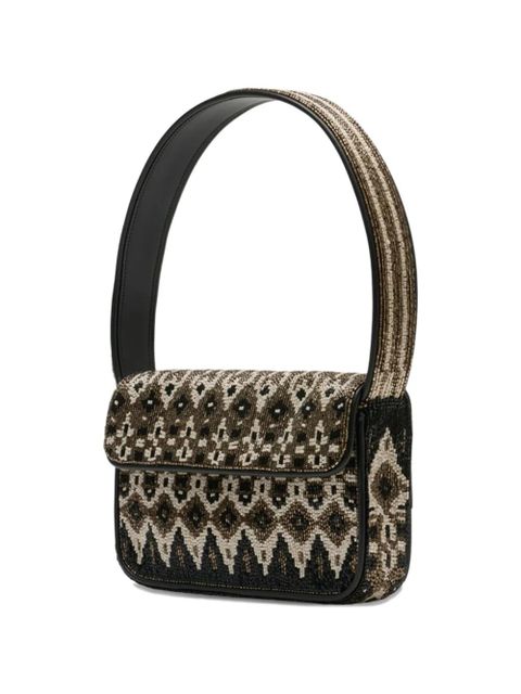STAUD Tommy beaded shoulder bag - Brown - zdjęcie produktu nr 2