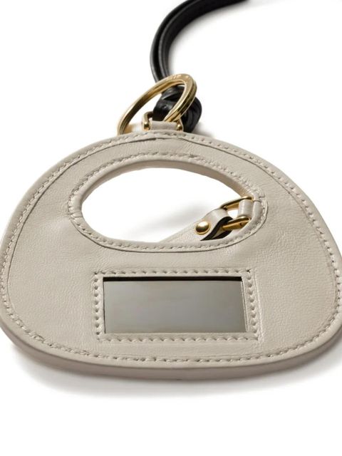 Miu Miu bag-charm keyring - White - zdjęcie produktu nr 2