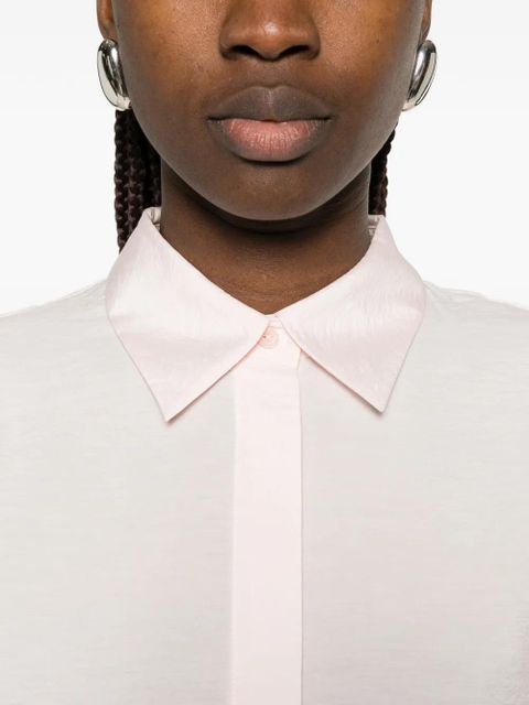 TOTEME Parachute long-sleeve shirt dress - Pink