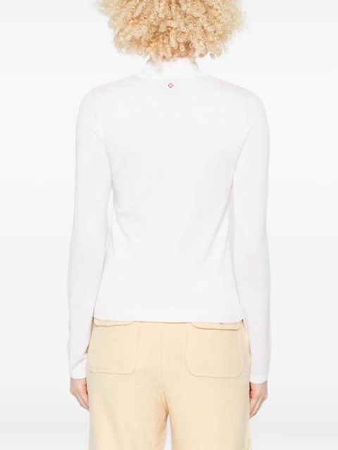 Casablanca v-neck long-sleeve t-shirt - White