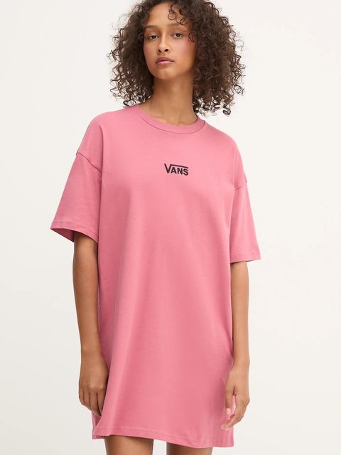 Vans sukienka bawełniana kolor różowy mini oversize VN0A4RU2ZRY1 - zdjęcie produktu nr 1