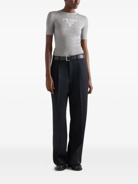 Prada ribbed-knit top - Grey