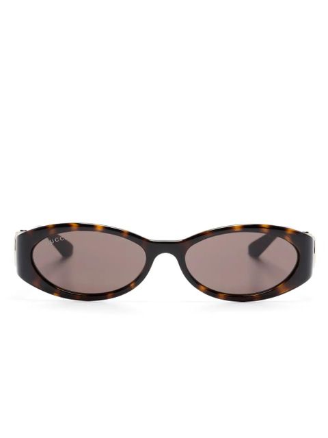 Gucci Eyewear oval-frame sunglasses - Brown - zdjęcie produktu nr 1
