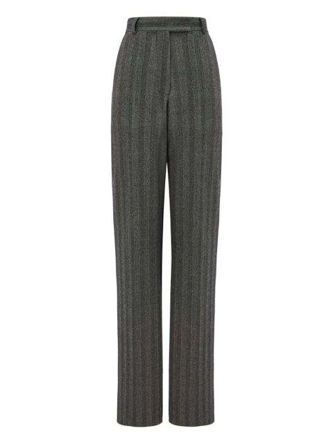 Ferragamo chevron-pattern trousers - Black - zdjęcie produktu nr 1