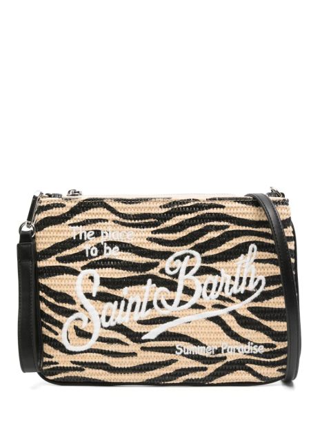 MC2 Saint Barth logo-embroidered clutch bag - Neutrals