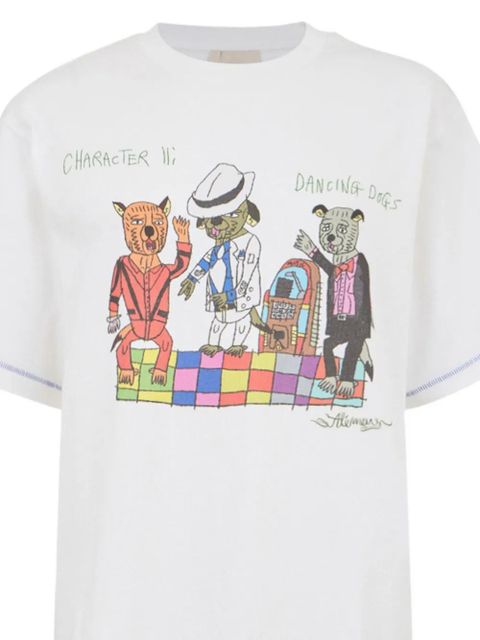 ALEMAIS x Greg Sindel Contessa Disco Dogs T-shirt - White - zdjęcie produktu nr 2