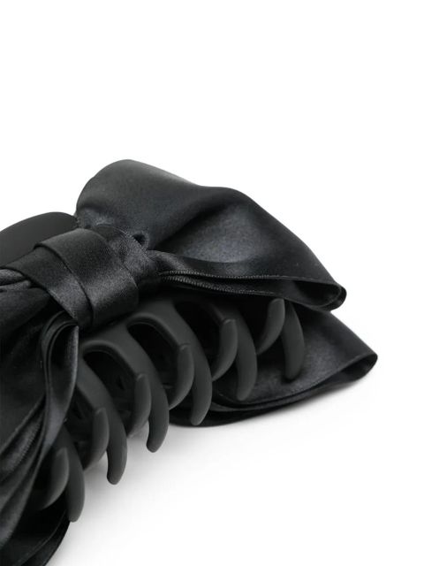 Jennifer Behr satin bow-embellished hair clip - Black