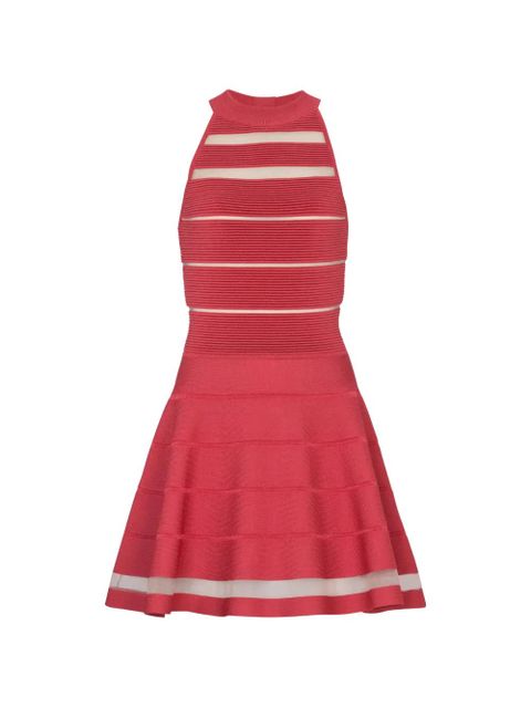 Balmain stripes knit flare dress - Red - zdjęcie produktu nr 1