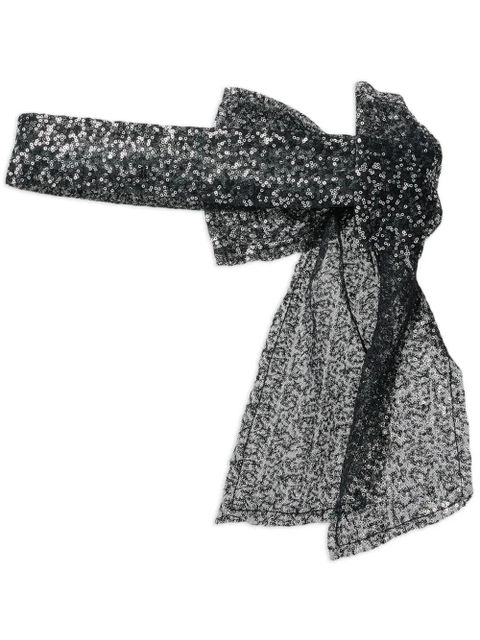 Maison Michel Wicole sequin-embellished headband - Black - zdjęcie produktu nr 1