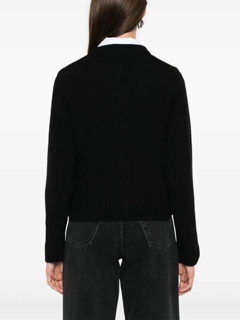 GANNI argyle cardigan - Black - zdjęcie produktu nr 2