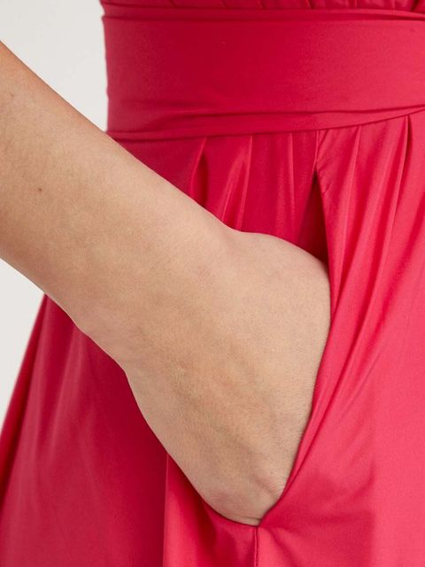 MMC STUDIO sukienka kolor różowy midi rozkloszowana