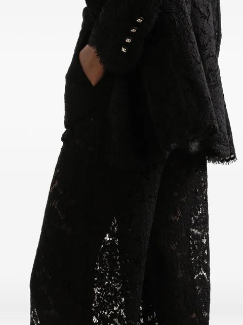 Dolce & Gabbana DNA lace-detailing trousers - Black