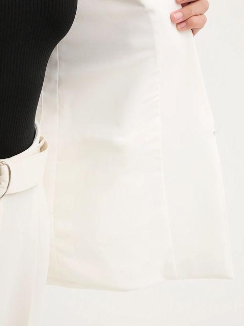 Twinset marynarka kolor beżowy jednorzędowa gładka 252TT2400