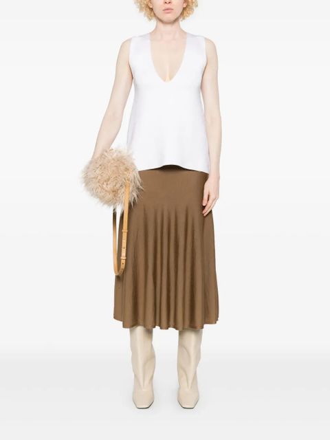 KHAITE Mayu midi skirt - Brown - zdjęcie produktu nr 2