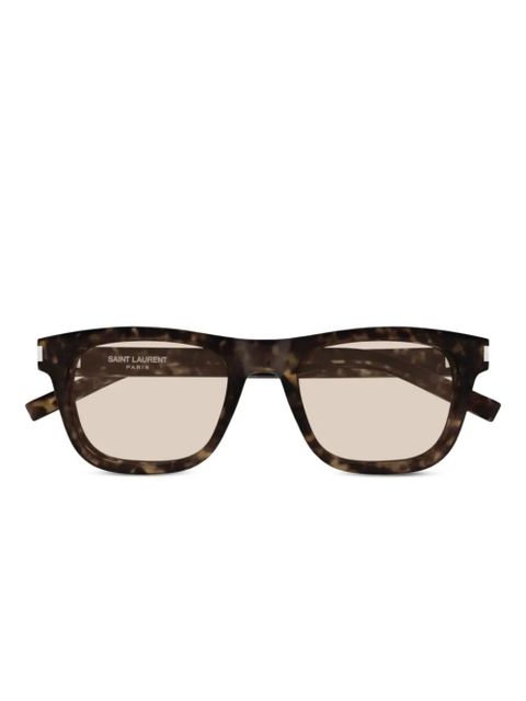 Saint Laurent Eyewear logo-engraved sunglasses - Brown - zdjęcie produktu nr 1