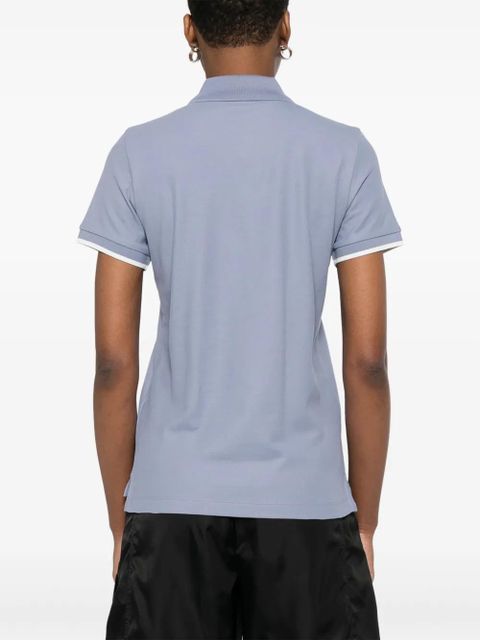 Moncler knitted polo shirt - Blue