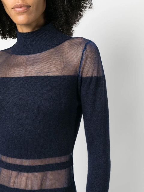 Cult Gaia panelled high neck maxi dress - Blue