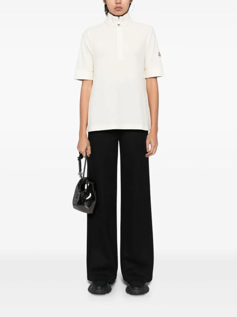 Moncler zip cotton T-shirt - Neutrals - zdjęcie produktu nr 2