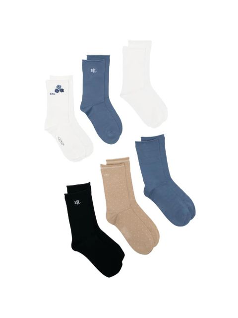 Lauren Ralph Lauren logo-detail socks (set of six) - Blue - zdjęcie produktu nr 1