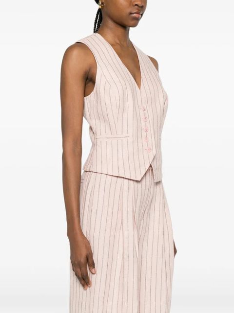 ZIMMERMANN Alchemy striped buttoned waistcoat - Pink