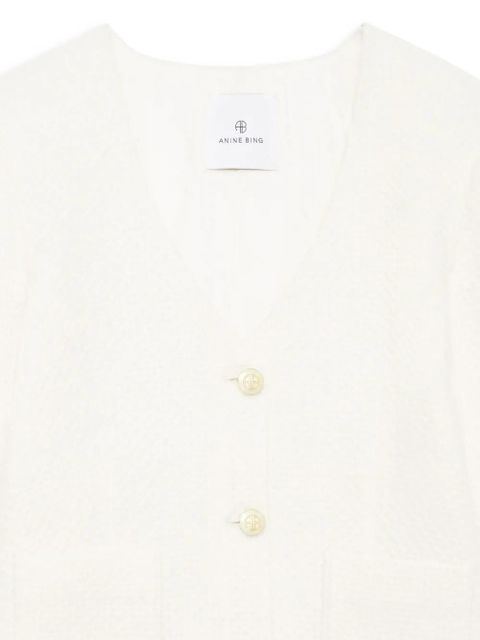 ANINE BING Anitta V-neck cardigan - White