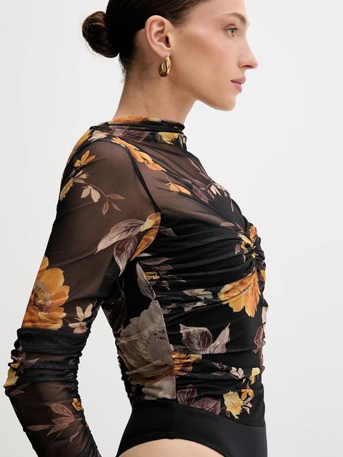 Bardot bluzka damska kolor czarny wzorzysta 60047TB