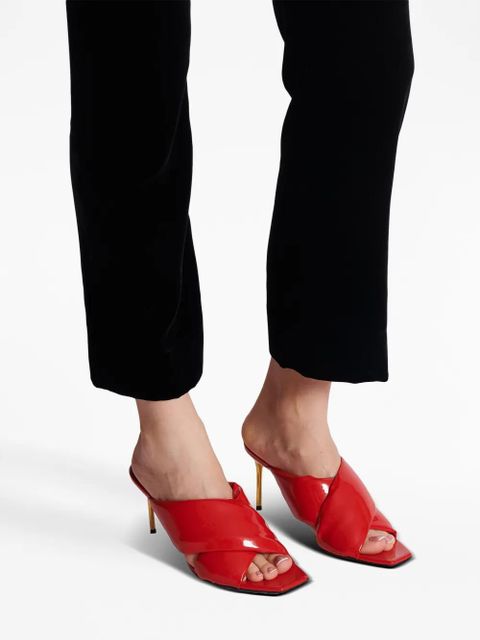 Balmain 75mm Uma mules - Red - zdjęcie produktu nr 2