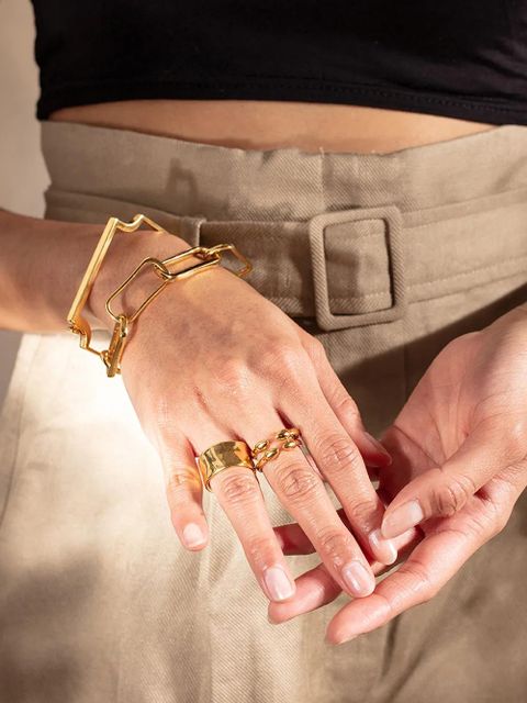 Monica Vinader Fiji Bud stacking ring - Gold - zdjęcie produktu nr 2