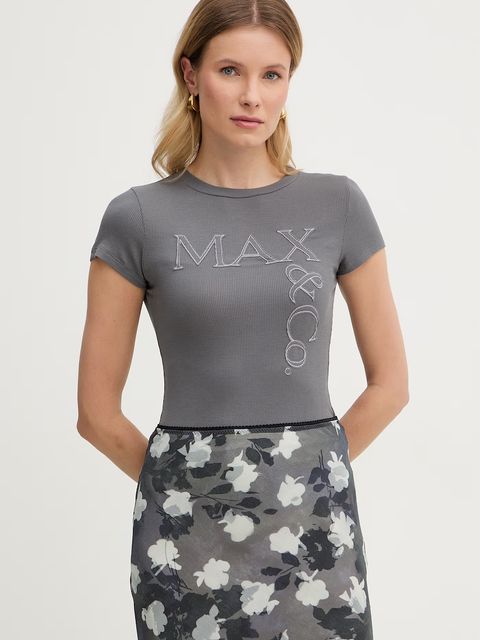 Max&Co. t-shirt damski z modalu MCLGIRONE - zdjęcie produktu nr 2