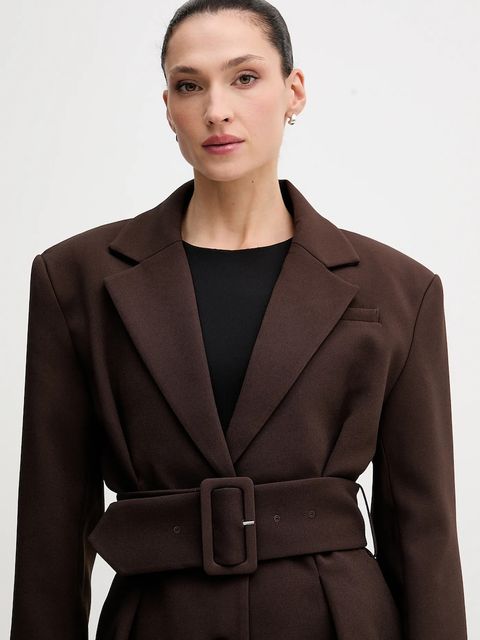 Rotate marynarka kolor brązowy jednorzędowa gładka 1154842910