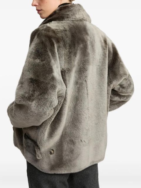 Yves Salomon wool double-breasted coat - Grey