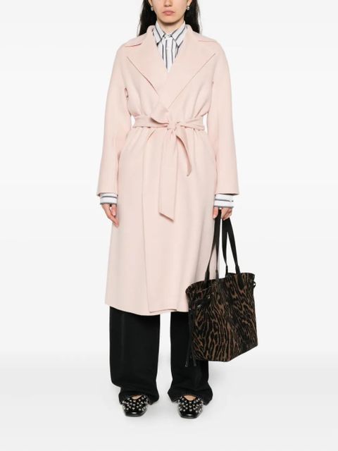 Max Mara belted single-breasted coat - Pink