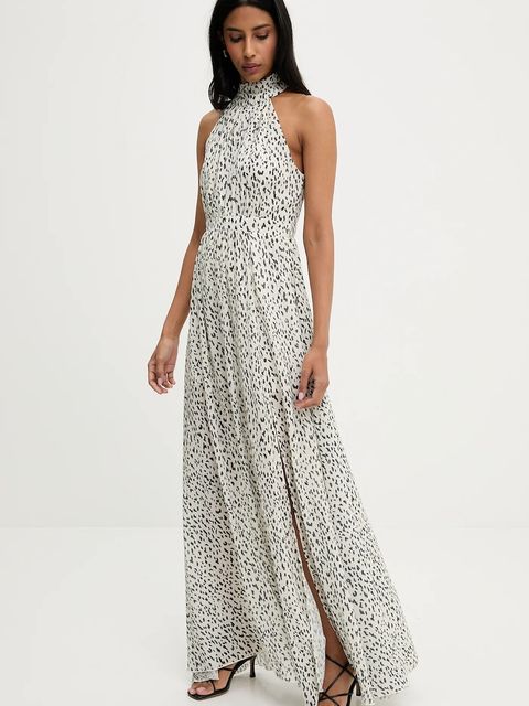 Answear.LAB sukienka kolor biały maxi rozkloszowana - zdjęcie produktu nr 2