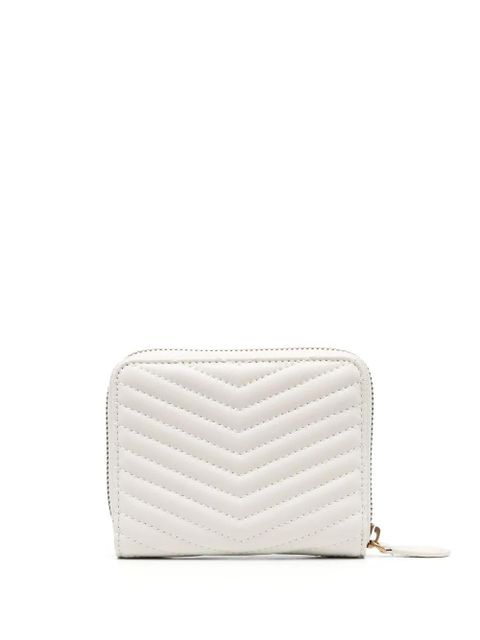 PINKO logo-plaque quilted leather wallet - Neutrals